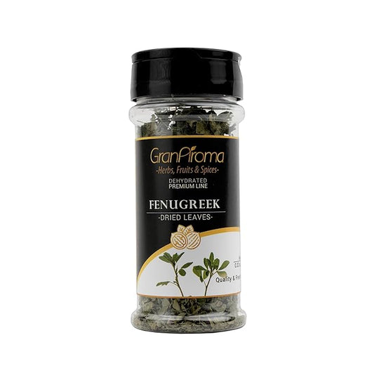 GranAroma Fenugreek Leaves, Aromatic & Nutty Flavor, Curries & Stews, Indian Cuisine (0.32 Ounce)