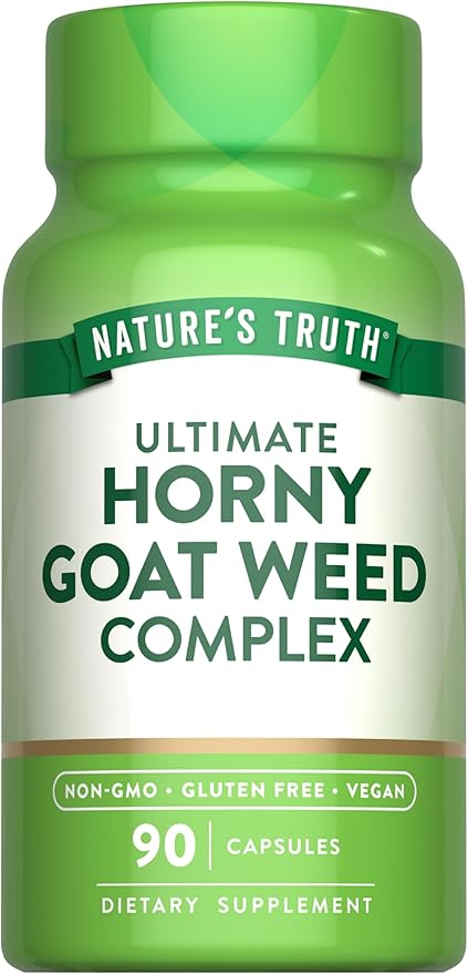 Nature's Truth Horny Goat Weed Complex | 90 Capsules | with Maca Root | Vegan, Non-GMO & Gluten Free Herbal Supplement