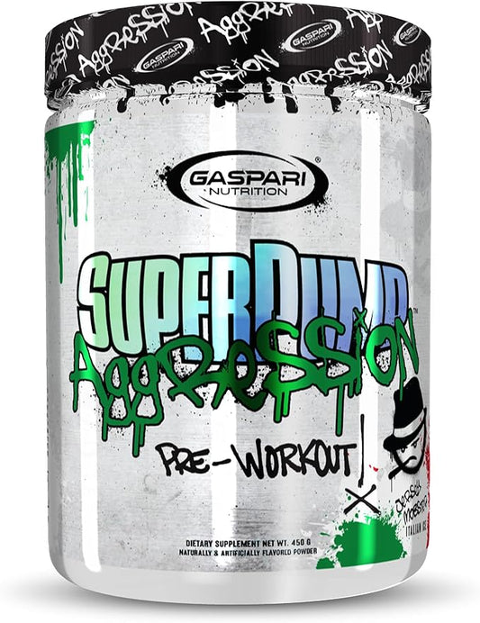 Gaspari Nutrition SuperPump Aggression Pre-Workout: Energy, Focus, Endurance and Recovery, with Creatine and Caffeine (25 Servings, Italian Ice)