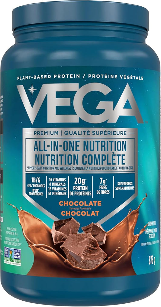 Vega One All-In-One Nutritional Shake Chocolate (19 Servings) - Plant Based Vegan Protein Powder, Non Dairy, Gluten Free, Non GMO, 30.9 Ounce (Pack of 1)