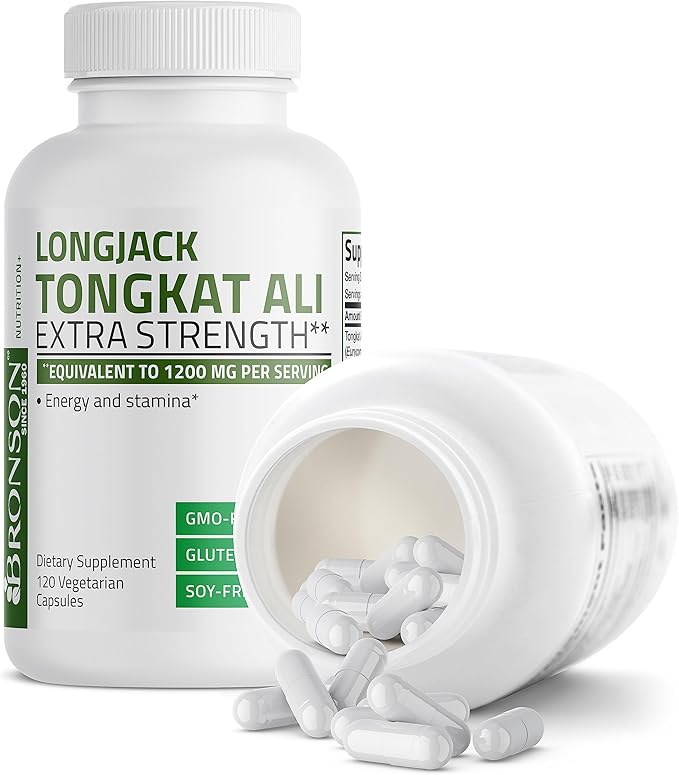 Bronson Longjack Tongkat Ali Extra Strength, 120 Vegetarian Capsules