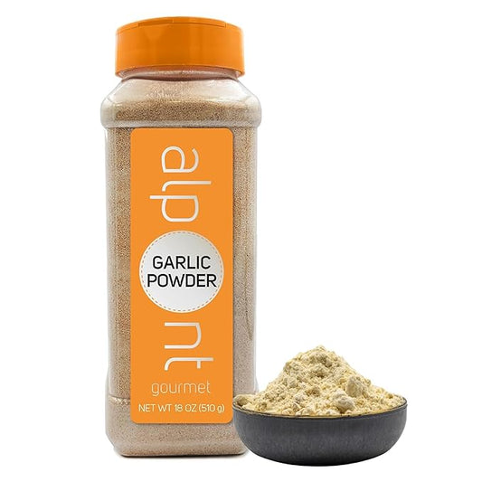 ALPONT GOURMET Garlic Powder 18oz (510g), All Natural, Non-GMO, Packed To Keep It Fresh, Premium Quality