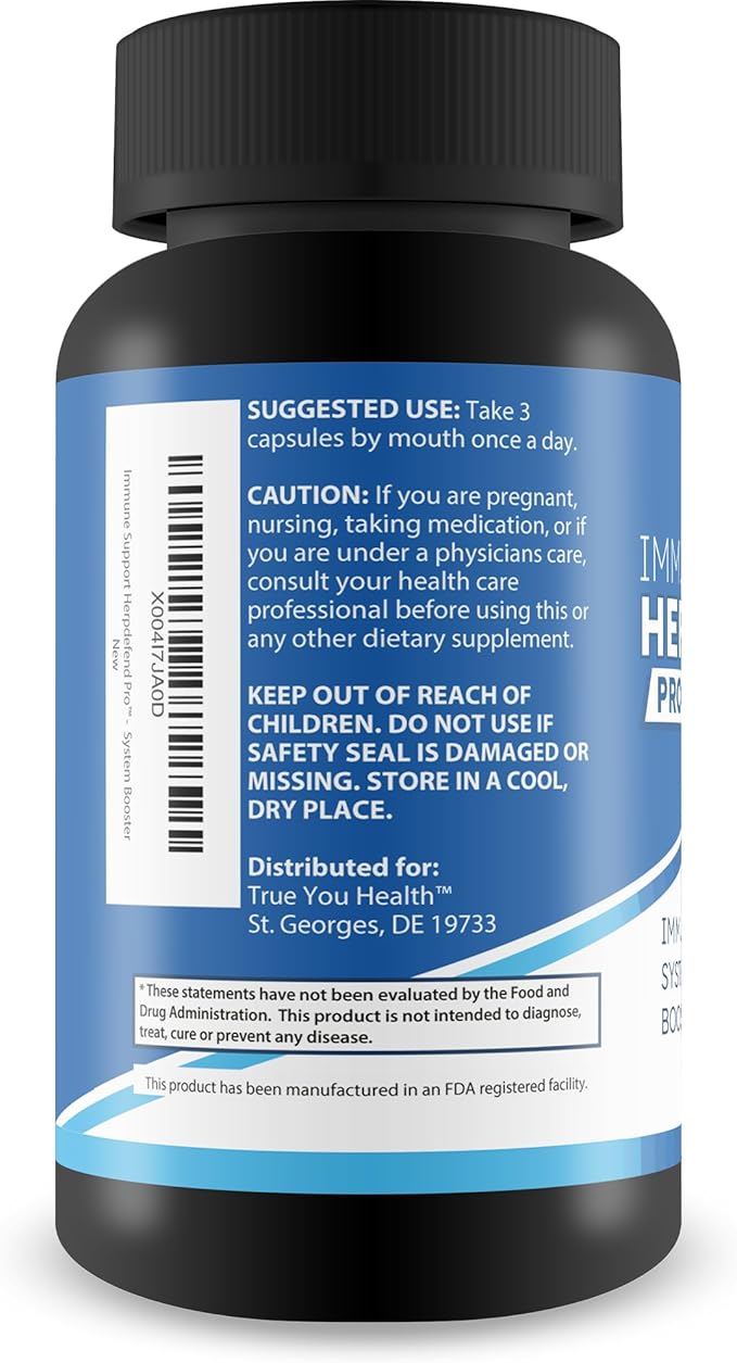 Immune Support Herpdefend Pro - Our Best Immune System Booster Pills - Immunity Wellness Pills Immune Support Capsules - Immune Capsules - Our Best Immune Pills Vitamin D Zinc C Natural Herpafend