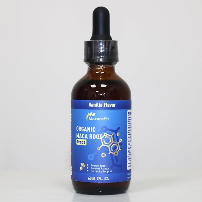 Maca Root Ashwagandha Liquid Drops - Maca and Ashwagandha Supplements with Goji Berry,Ginger Extract,L-Arginine and Magnesium Enhanced Energy 2 fl oz