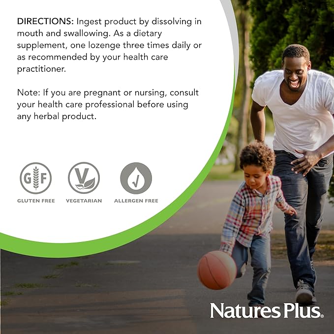 NaturesPlus Herbal Actives ImmunActin - 60 Zinc Lozenges, Pack of 2 - Wild Cherry Flavor - Supports Immune Health - with Echinacea, Elderberry & Olive Leaf - Gluten Free - 120 Total Servings