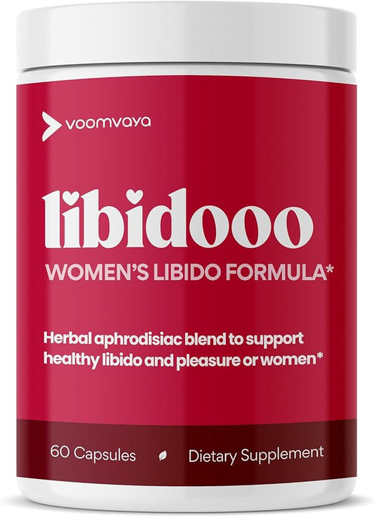 VoomVaya Libidooo - Libido Booster for Women Over 40 | Female Libido Booster with Horny Goat Weed, Tribulus Terrestris & Damiana Leaf – Ignite Desire, Energy & Confidence – 60 Capsules