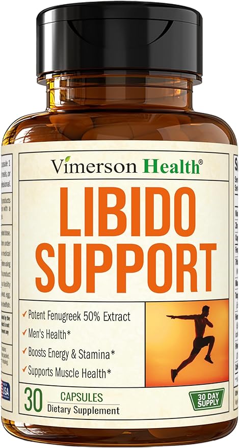 Libido Support For Men: Testosterone Supplement for Men with Fenugreek, Maca Root, Tongkat Ali, Horny Goat Weed, Tribulus. Male Enhancing Supplement, Testosterone Support, Muscle Builder - 30 Capsules