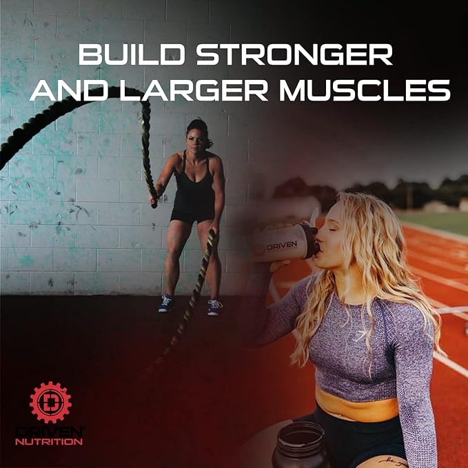 Driven WHEY- Grass Fed Whey Protein Powder: Delicious, Clean Protein Shake- Improve Muscle Recovery with 23 Grams of Protein with Added BCAA and Digestive Enzymes (2 lb, Banana Pie)