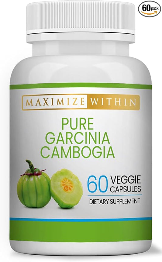 Maximum Slim 100% Pure Garcinia Cambogia Supplement - HCA Extract - Weight Support Formula for Men & Women - Non-GMO, Gluten Free - 60 Capsules
