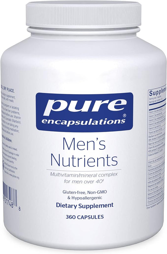 Pure Encapsulations Men's Nutrients - Multivitamin Mineral Supplement to Support Energy, Endurance & Stamina in Men Over 40* - with Vitamin D, Vitamin C & Trace Minerals - 360 Capsules