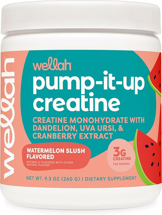 Pump-It-Up Creatine (50 Servings, Watermelon Slush) - Creatine Monohydrate with Dandelion, Uva Ursi, & Cranberry Extract
