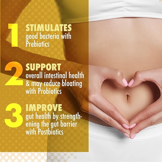 DR. EMIL NUTRITION Total Gut Health Complex - Prebiotic + Probiotic + Postbiotic Gut Health Supplements for Women and Men - Probiotics for Digestive Health & Gut Health, 120 Capsules