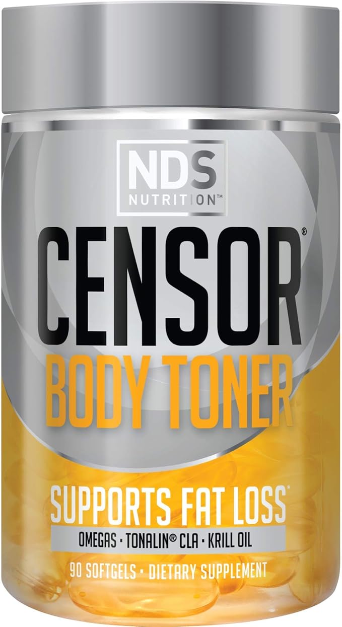 Censor NDS Nutrition Fat Loss-Body Toner with CLA (90 Softgels) & Siren Labs L-Carnitine Elite Burn Fat Loss Support Strawberry Blast 3000 mg (32 Servings)