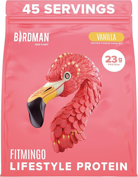 Fitmingo Vegan Protein Powder for Women with Inositol, Collagen Boosters, Hyaluronic Acid & Vitamins | Low Carb, Dairy Free, Lactose Free, Low Calorie | 23g Plant Based Vanilla Protein Powder