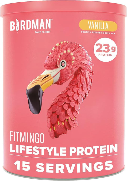 Fitmingo Vegan Protein Powder with Inositol, Collagen Boosters, Hyaluronic Acid and Vitamins | Low Carb, Dairy Free, Low Calorie | 23g Plant Based Vanilla Protein Powder with Myo-Inositol