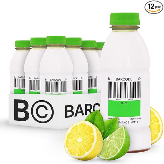 Barcode Premium Sports Hydration Drink - No Added Sugars, Lemon Lime, 12 Pack - No Added Sugar - Plant-Based Beverage - Adaptogen Drink for Immunity & Performance - Ashwagandha & Magnesium