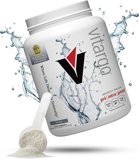 Vitargo Carbohydrate Powder, 2X Faster Absorbing, 4.4 LB Plain, Pre, Intra & Post, Sugar-Free Complex Carb Powder for Recovery, Endurance & Muscle Gain, Made in USA
