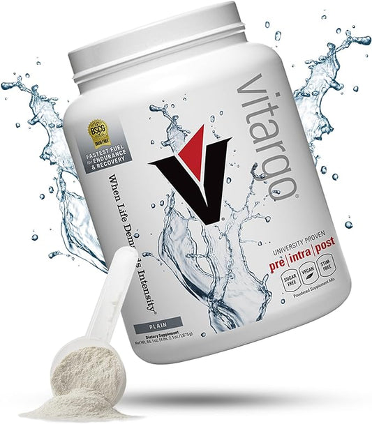 Vitargo Carbohydrate Powder, 2X Faster Absorbing, 4.4 LB Plain, Pre, Intra & Post, Sugar-Free Complex Carb Powder for Recovery, Endurance & Muscle Gain, Made in USA