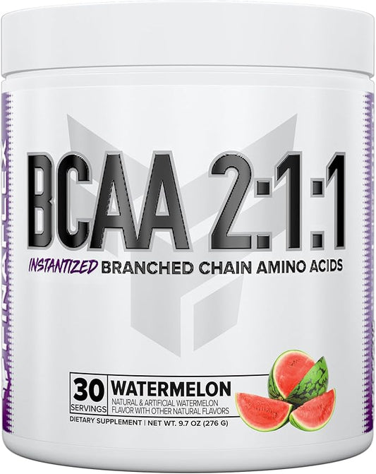 FINAFLEX Pure BCAA 2:1:1, Watermelon - 9.7 oz - Promotes Strength, Recovery & Performance - with 2:1:1 Ratio of Leucine, Isoleucine & Valine + Vitamin C - 30 Servings