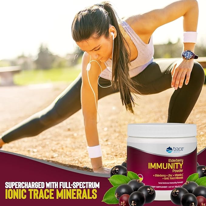 Trace Minerals Elderberry Immunity - Health Support Drink Supplement with Elderberry - Antioxidant Supplement to Support Cell Integrity & Heart Health - Lemon Berry, 6.7 oz (50 Servings)