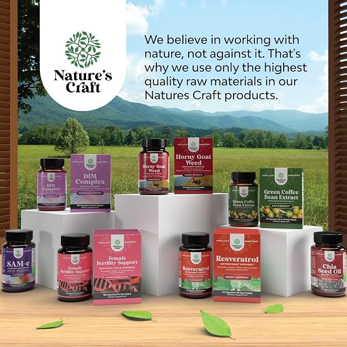 Natural Mind and Memory Supplement for Increased Mental Performance and Clarity Supports Brain Function Made with Pure Green Tea Extract DMAE Bitartrate and Vitamins 60 Capsules by Natures Craft