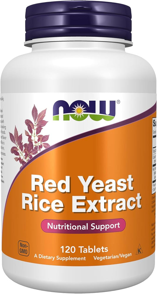 NOW Supplements, Red Yeast Rice (Monascus purpureus) 1,200 mg, Nutritional Support, 120 Tablets