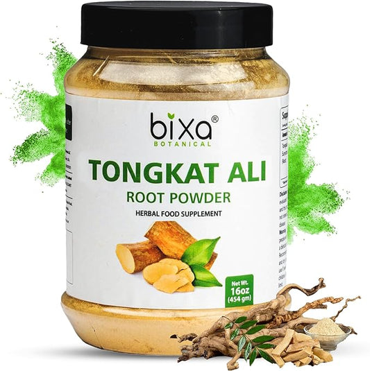 bixa BOTANICAL Tongkat Ali Root Powder – 1 lb (16 oz) | Tongkat Ali for Men & Women | Gluten-Free, Non-GMO, Steam Treated, Vegan, 100% Pure – Natural Health Support for Energy & Wellness