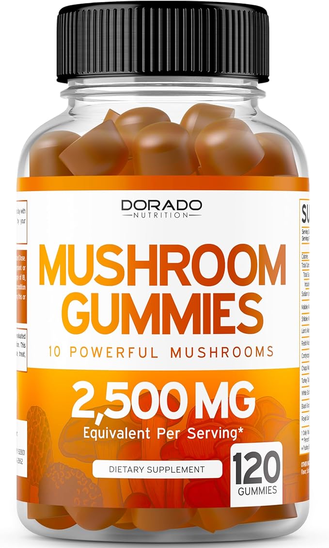 Mushroom 10 in 1 Blend (120 Gummies) Focus & Brain Mushroom Supplement and Green Tea Fat Burner Weight Loss (60 Count) Appetite Suppressant Weight Loss Supplement for Men & Women - Vegan & Made in USA