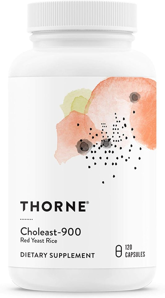 THORNE Choleast-900-900mg Red Yeast Rice Extract - Gluten-Free Supplement Supports Healthy Cholesterol Levels Already in a Normal Range, Heart & Blood Pressure* - 120 Capsules