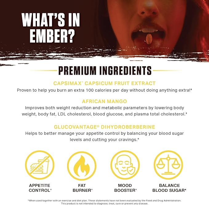 Ambrosia Nomorbidity Advanced Appetite Control & Ember Thermogenic Fat Burner | Powerful Hunger Management, Appetite Support & Fat Burning System with KSM-66 Ashwagandha, Garcitrin, CapsiMax™, Africa