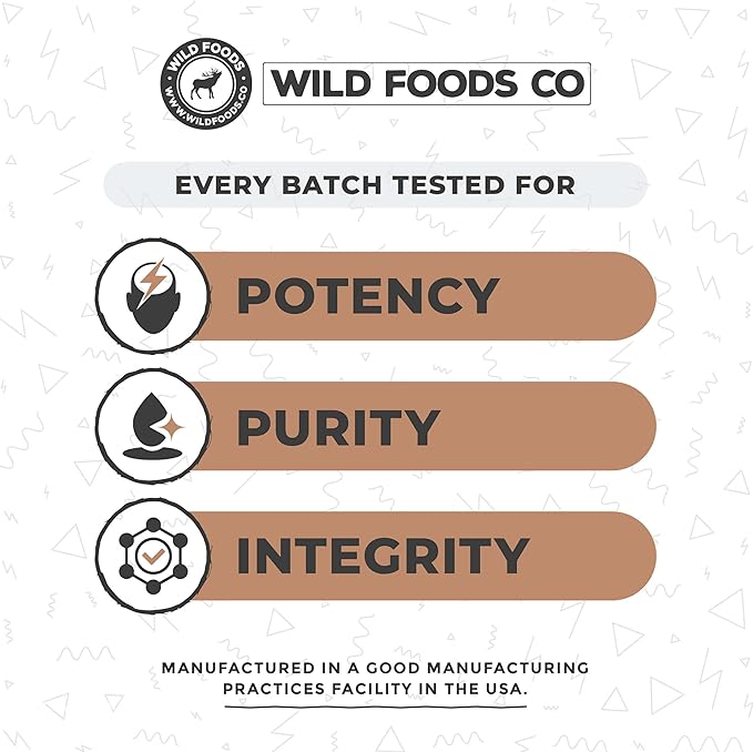 Wild Foods Wild Mushroom Blend-Supercharged Reishi, Chaga, Cordyceps, Turkey Tail and Lion’s Mane - 4Oz Pack- Adaptogenic Stress Reducer for Increased Mental Clarity-Nootropic Liquid Blend for Coffee