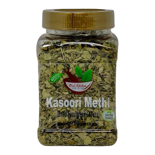 Desi Kitchen Spices All Natural | Salt Free | Vegan | NON GMO | Kasoori Methi (Dried Fenugreek Leaves) 28gm (1 0z)