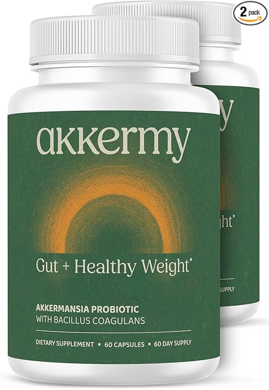 Akkermansia Probiotic for Healthy Weight | Naturally Increases GLP-1 | 120 Day Supply | Contains Bacillus Coagulans, Vitamins B2, D3 & Chromium | SIBO Friendly, Vegan & Gluten Free