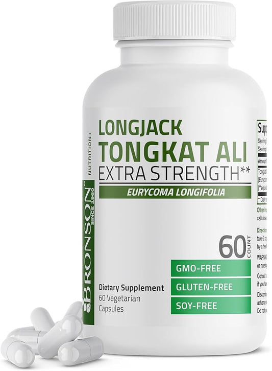 Bronson Longjack Tongkat Ali Extra Strength, 60 Vegetarian Capsules
