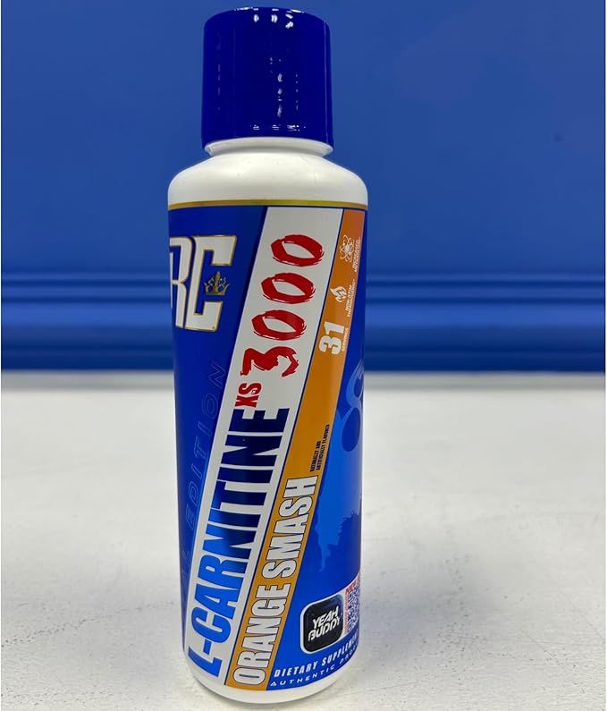 Ronnie Coleman Signature Series L-Carnitine XS 3000 Liquid, Amino Acids Metabolism and Lean Muscle Strength Support, Stimulant Free, Sugar Free, Zero Carbs, Orange Smash, 16 Oz