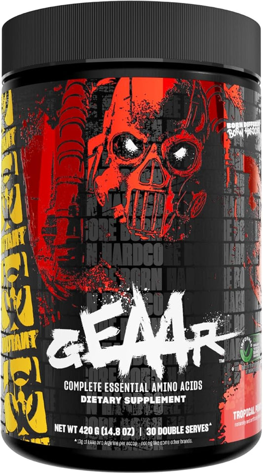 Mutant GEAAR - 9.4g of EAA Powder + Arginine, 7g BCAAs, 4g Leucine, Electrolytes, Coconut Water, 30 Servings - Fruit Punch