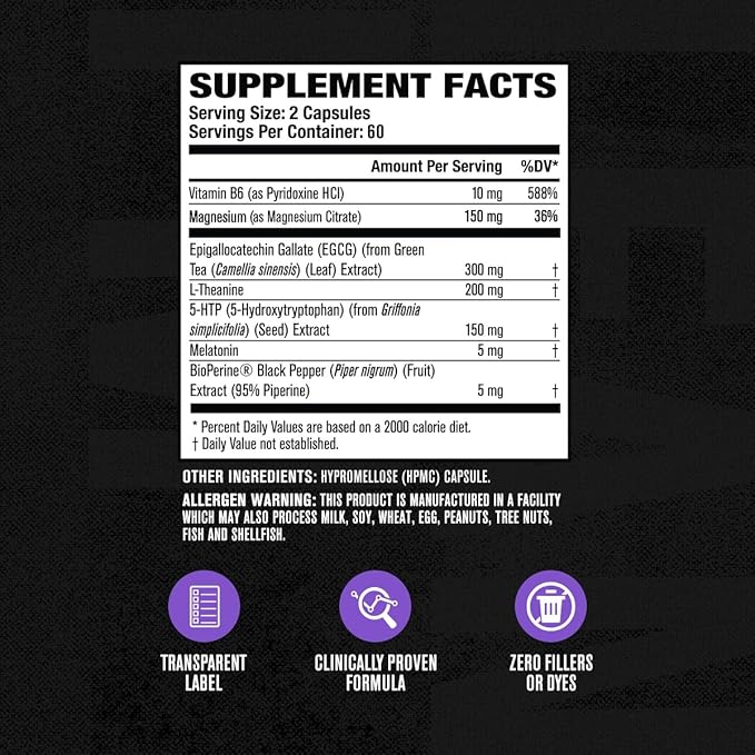 Jacked Factory Lean PM Night Time Fat Burner, Sleep Aid Supplement, & Appetite Suppressant for Men and Women - 180 Stimulant-Free Veggie Weight Loss Diet Pills