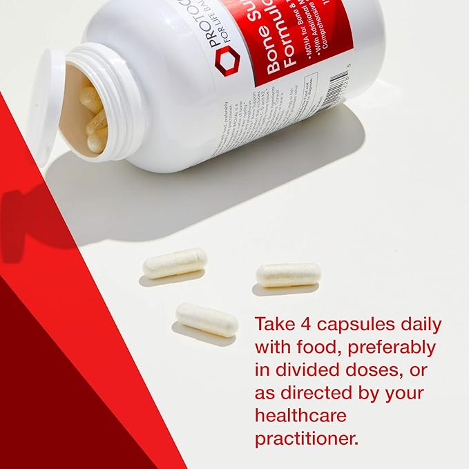 Protocol Bone Support Formula - for Bone Strength & Density* - with Calcium Hydroxyapatite, Boron & Phosphorus - Supplement for Teeth & Bone Health* - Dairy & Soy Free - 180 Caps