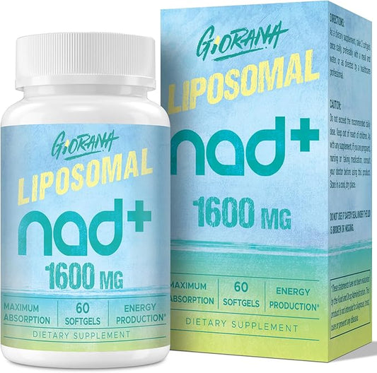 1600 MG Liposomal NAD+ Supplement, NAD+ Boosting Supplement,Similar to Nicotinamide Riboside,Superior Absorption,Vitamin B3 for Aging Defense,Longevity,Energy,Repair,60 Softgels