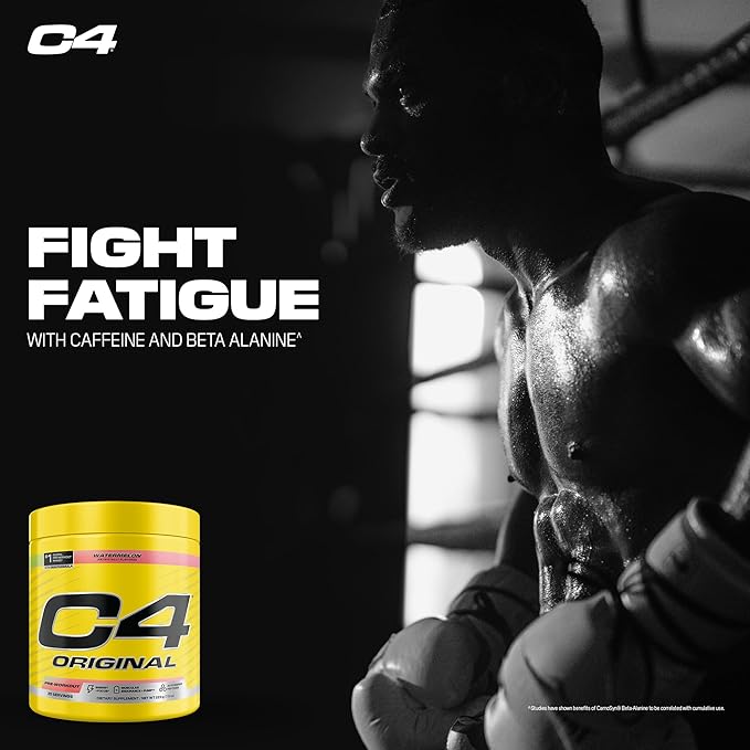 Cellucor C4 Original Pre Workout – Pre-Workout for Endurance, Focus & Performance with 200mg Caffeine, Beta-Alanine, Creatine Nitrate, L-Arginine & PeptiPump – Sugar Free, 25 Servings, Watermelon