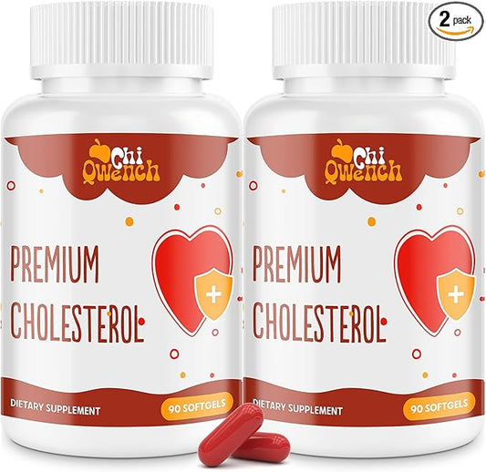 Cholesterol Supplements with Plant Sterols, Niacin, Red Yeast Rice, Citrus Bergamot, Garlic, Cholesterol Supplement Support Normal Cholesterol Levels, 180 Softgels