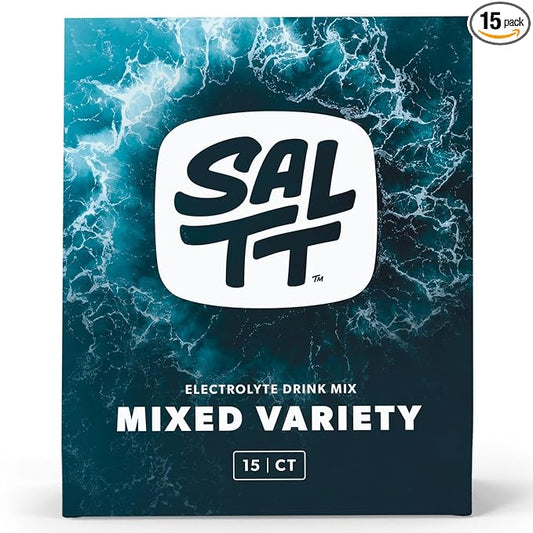 Keto Chow SALTT Electrolytes Powder Flavored Drink Mix - All The Things Variety - 15 Hydration Packets - Magnesium, Potassium, Sodium, Trace Minerals - Zero Sugar & Gluten Free