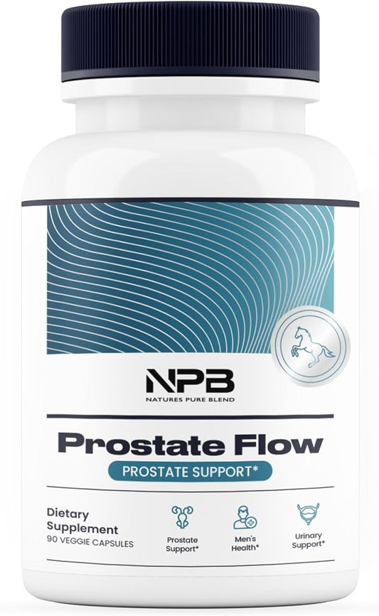 Nature’s Pure Blend Prostate Flow – Prostate Health Supplements for Men with Saw Palmetto, Herbal Complex and Essential Nutrients – Support for Flow, Balance, Hair Strength, and Wellness – 90 Capsules
