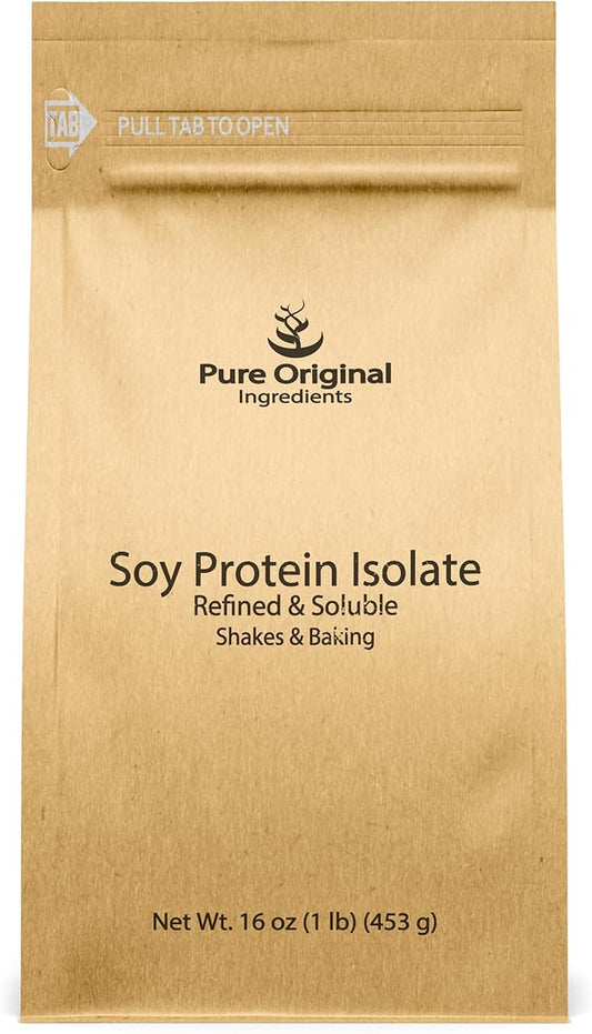 PURE ORIGINAL INGREDIENTS Soy Protein Isolate, Always Pure, No Fillers or Additives (1 Pound)