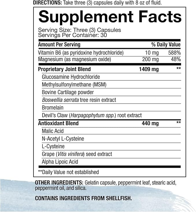 4Life Fibro AMJ Day Time Formula - with Magnesium and Boswellia Serrata Extract - 90 Capsules