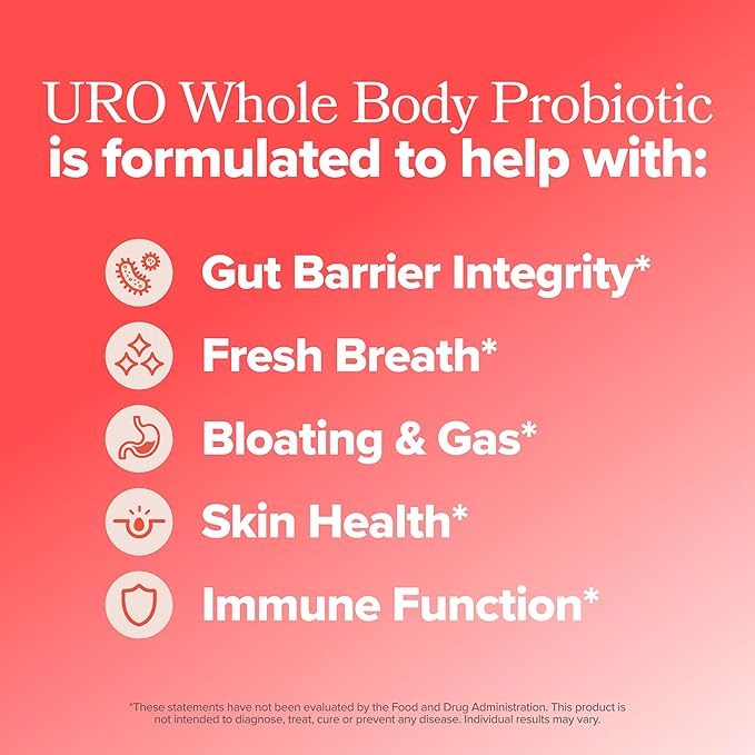 O Positiv URO Whole Body Probiotic – 3-in-1 Probiotic Supporting Gut, Skin, and Oral Microbiomes & Digestive Health – 20B+ CFUs, Licorice Root, Dandelion – Non-GMO, Vegan, Gluten-Free – 30 Capsules