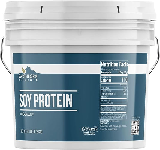 Earthborn Elements Soy Protein Powder1 Gallon Bucket, Always Pure, Smoothies & Shakes (3.8 Pounds)