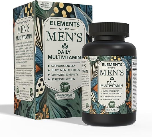 Multivitamin for Men – Complete Daily Multivitamins with Methylated Vitamins, Clean Ingredients & Essential Nutrients – Adult Supplement – Natural Male Health Support (120 Capsules)