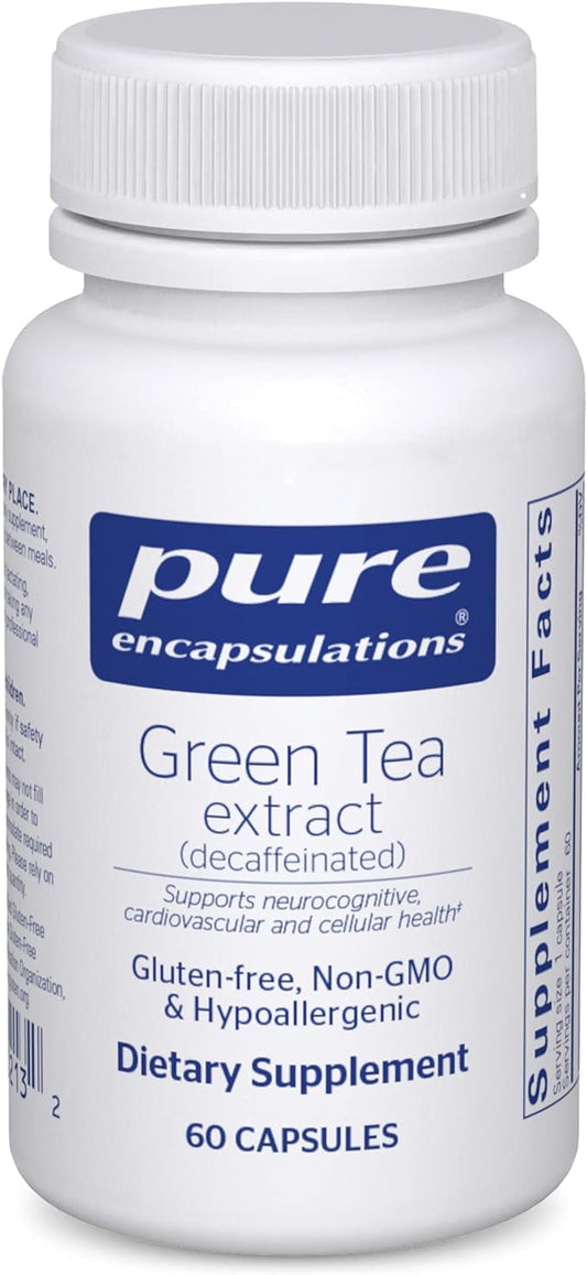 Pure Encapsulations Green Tea Extract (Decaffeinated) | Hypoallergenic Antioxidant Support for All Cells in The Body* | 60 Capsules