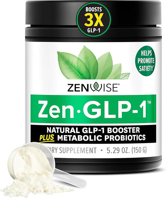 Zenwise Health ZenGLP-1™ - Natural GLP1 with Probiotic for Women & Men + Metabolic Probiotics to Help Control Hunger & Cravings and Support Digestive Health - GLP-1 Supplement Support, 15-Day Serving